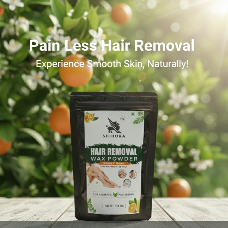 Shihora Natural Hair Removal Wax Powder – Painless & Instant Smooth Skin for Men & Women (Organic Formula)