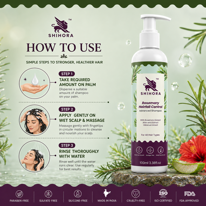 Rosemary Hair fall Control Advanced Shampoo pack of 2