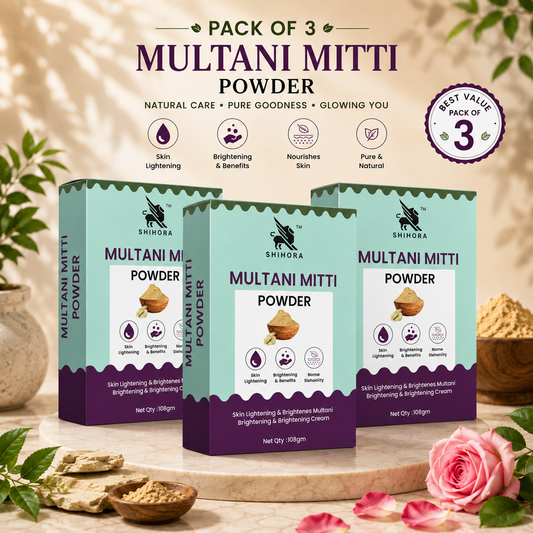 Pure & Natural Multani Mitti Powder pack of 3